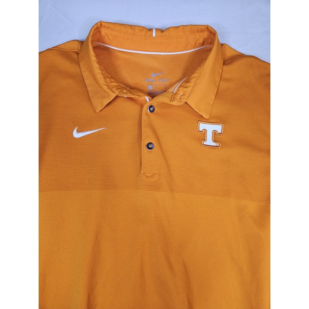 Nike Shirt Men's Large Orange TENNESSEE VOLUNTEERS Polo NCAA Football UT Vols